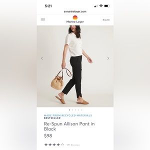Marine Layer Allison pants in black!